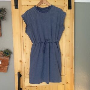 a new day Navy Blue Striped Drawstring Mini Dress